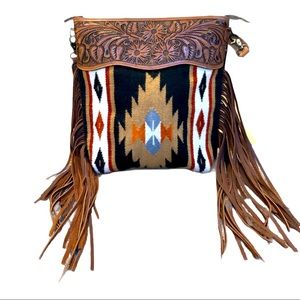 American Darling Saddle Blanket Fringed Purse